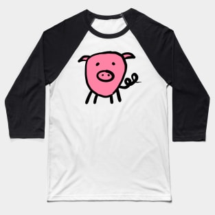 Cute Pig Baseball T-Shirt